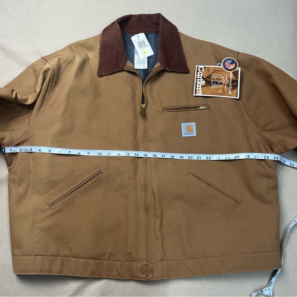 Carhartt Jacket Mens 54 Regular Brown Detroit Blanket Lined Canvas J01 BRN NEW - Picture 4 of 11